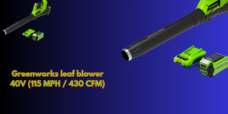 Greenworks Cordless Axial Blower, 40V (115 MPH / 430 CFM) Brushless, 2.0Ah Battery and Charger Included Greenworks Cordless Axial Blower