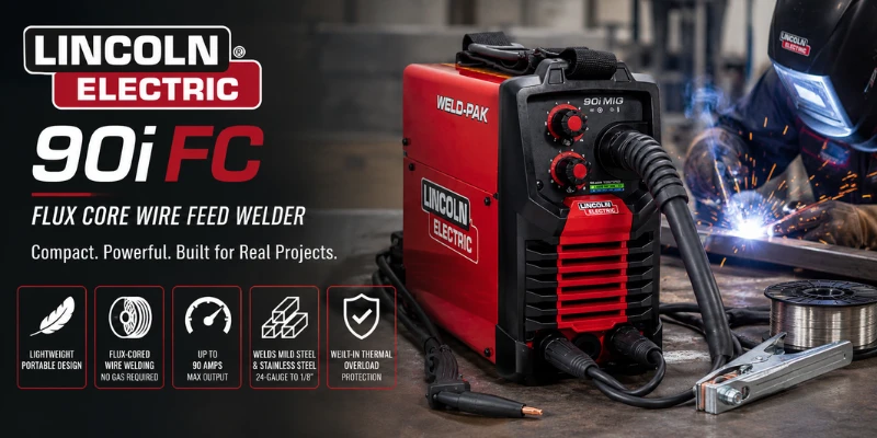 A Comprehensive Review of the Lincoln Electric 90i FC Flux Core Wire Feed Weld-Pak Welder Lincoln Electric 90i FC Welder