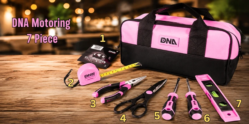 DNA Motoring 7-Piece Pink Tool Set