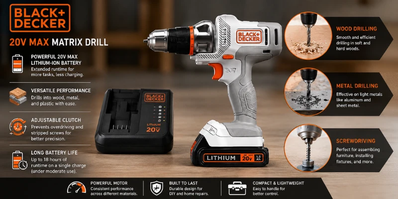 Black Decker 20v MAX Matrix Drill