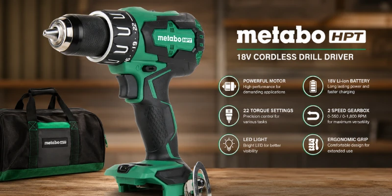 Metabo HPT 18V MultiVolt Cordless DrillDriver Kit