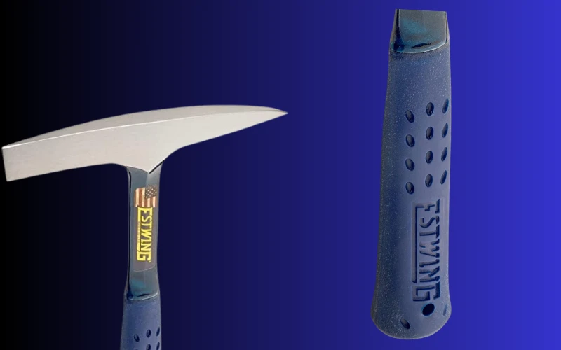 Welding Chipping Hammer ESTWING Big Blue- 14 oz Slag Removal Tool with Forged Steel Construction & Shock Reduction Grip - E3-WC Welding Chipping Hammer ESTWING