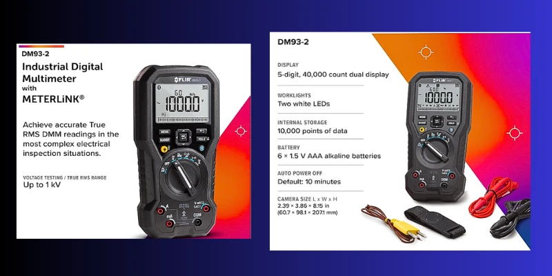 Exploring the FLIR DM93-2 True RMS Industrial Digital Multimeter: Precision and Performance FLIR DM93 True RMS Digital Multimeter