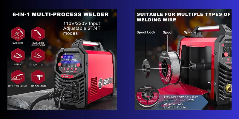 Comprehensive Review of the BestMig 200A MIG Welder: A Versatile 6-in-1 IGBT Inverter Welding Machine best mig welder uk