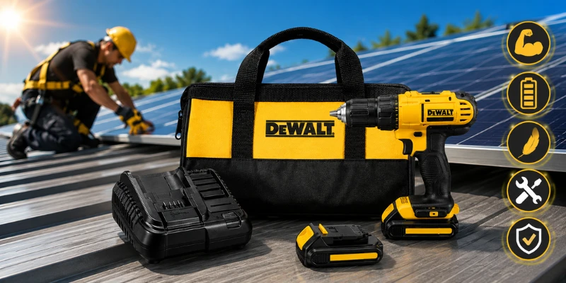 Unlocking the Power of the Dewalt 20v Max Cordless Drill Drive Kit (DCD771C2) Cordless Drill Used in Solar Panel