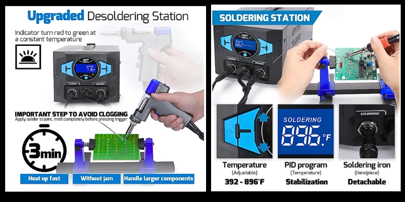Upgrade Your Workspace: The WEP 948D III 2-in-1 ESD Safe Soldering and Desoldering Station best Soldering and Desoldering Station