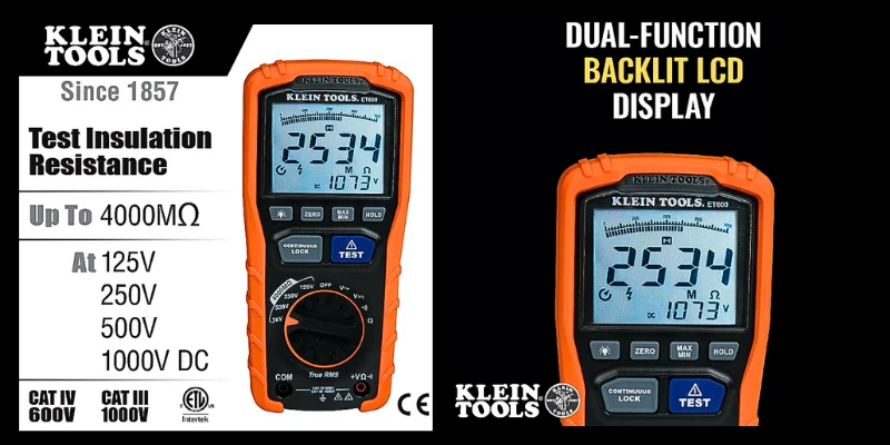 A Comprehensive Review of the Klein Tools ET600 Multimeter Tester and Megohmmeter Insulation Tester BEST klein multimeter