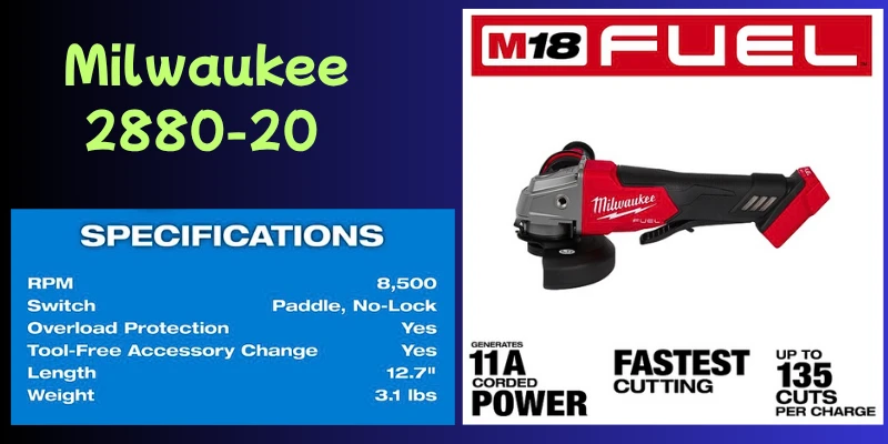 Unleashing Power: A Comprehensive Review of the Milwaukee 2880-20 M18 Fuel Brushless Lithium-Ion 4-1/2 in. / 5 in. Cordless Small Angle Grinder best milwaukee cordless grinder