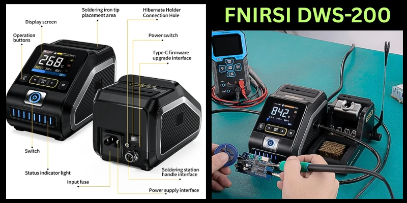 Exploring the FNIRSI DWS-200 200W Precision Digital Soldering Station Kit with 3 F210 Tips best soldering iron in usa