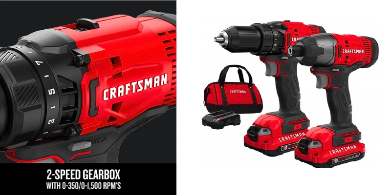 Craftsman V20 Max Combo Kit Cordless Drill and Impact Driver : Power and Performance Redefined  Craftsman V20 Max Combo Kit