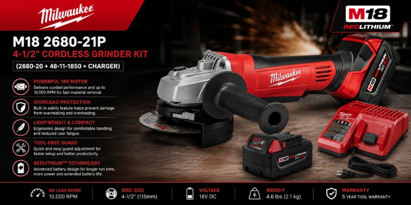 Ultimate Guide to the Milwaukee cordless angle grinder kit M18 2680-21P 4-1/2" Milwaukee cordless angle grinder kit